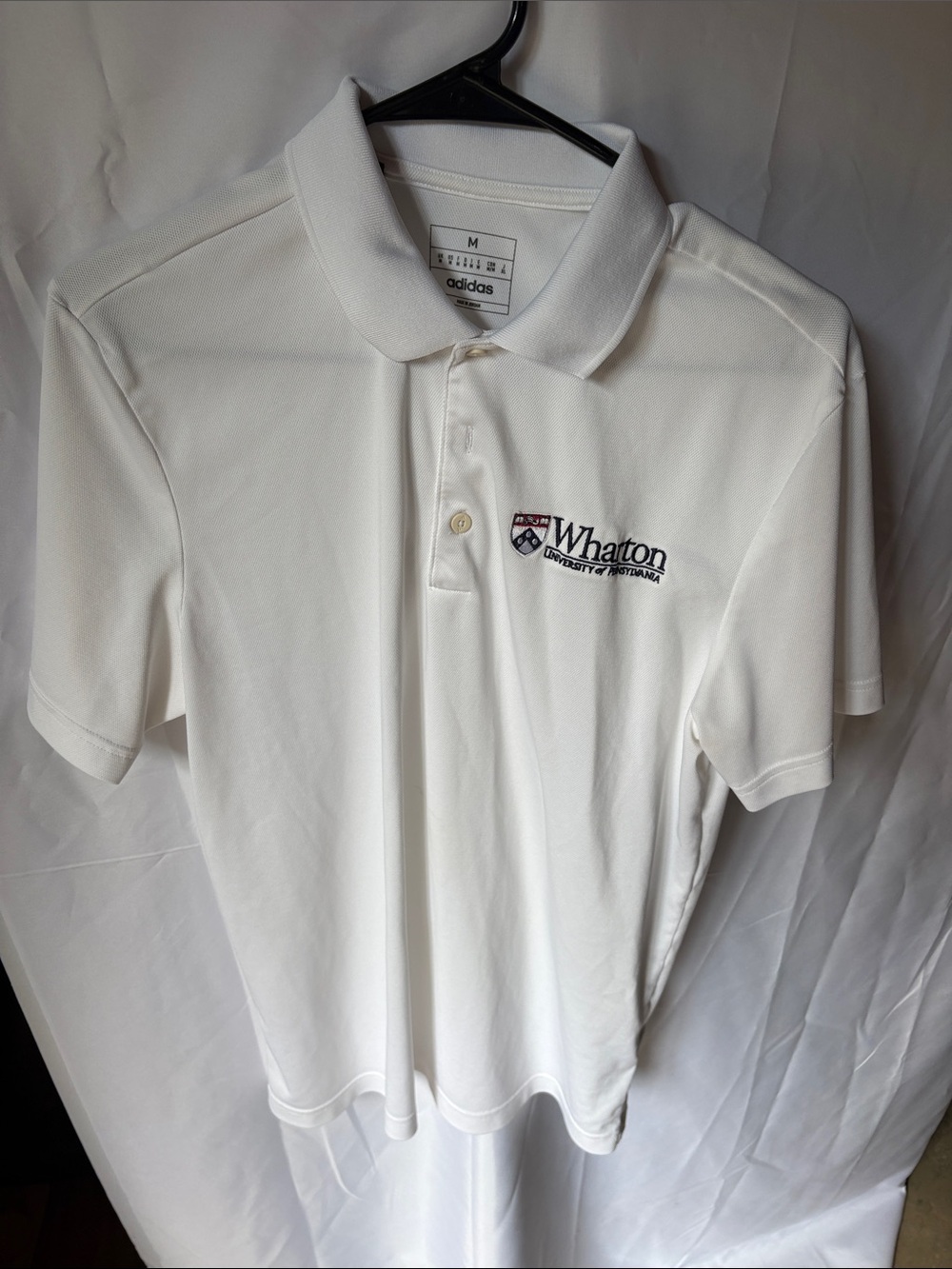 adidas White Wharton Embroidered Polo - Kids